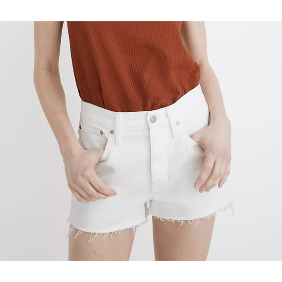 Madewell Pants - Madewell Relaxed Denim Shorts In Tile White